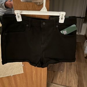 Black jean shorts